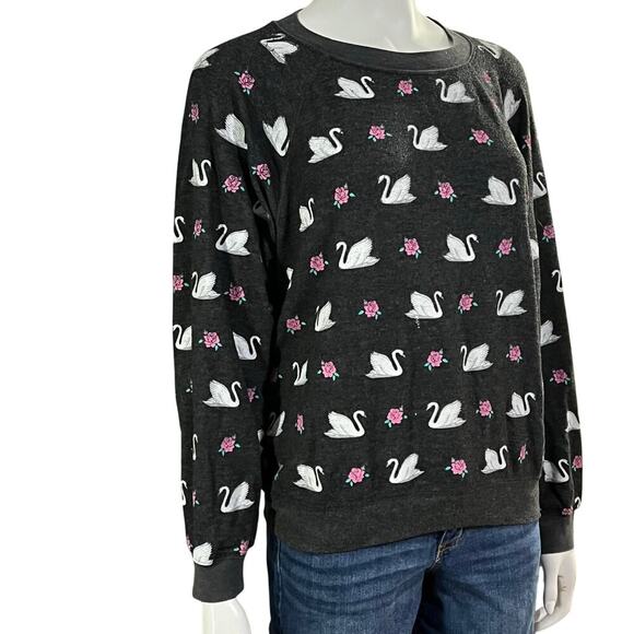 Wildfox Swan Song Print Sommers Sweatshirt Size Small - Picture 5 of 11
